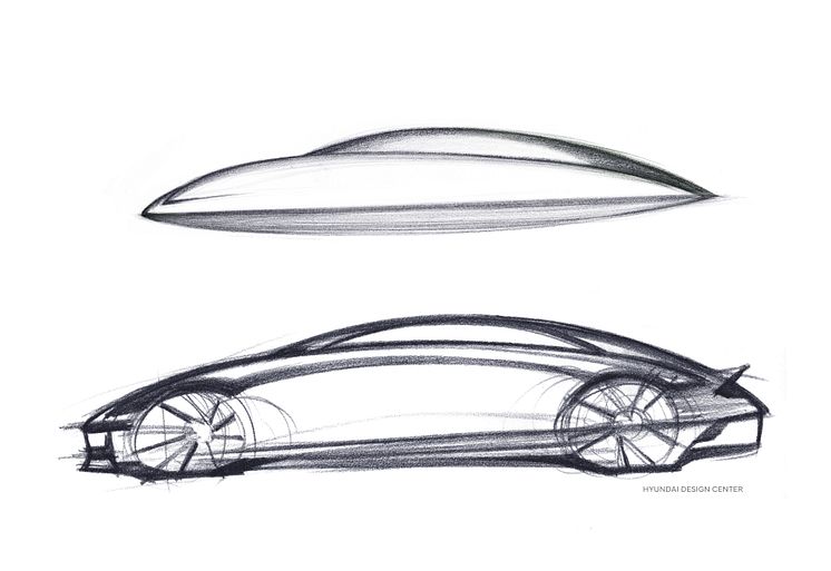 (Image) Hyundai Motor’s IONIQ 6 Teased in Concept Sketch