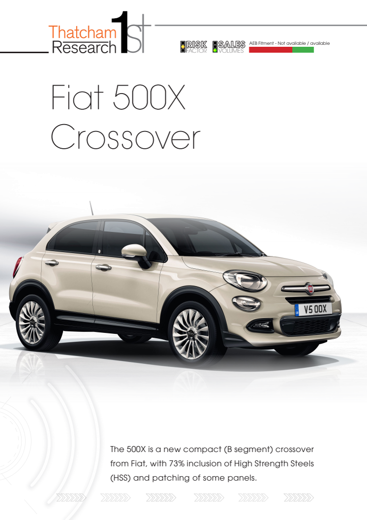 Thatcham 1st : Fiat 500x Crossover