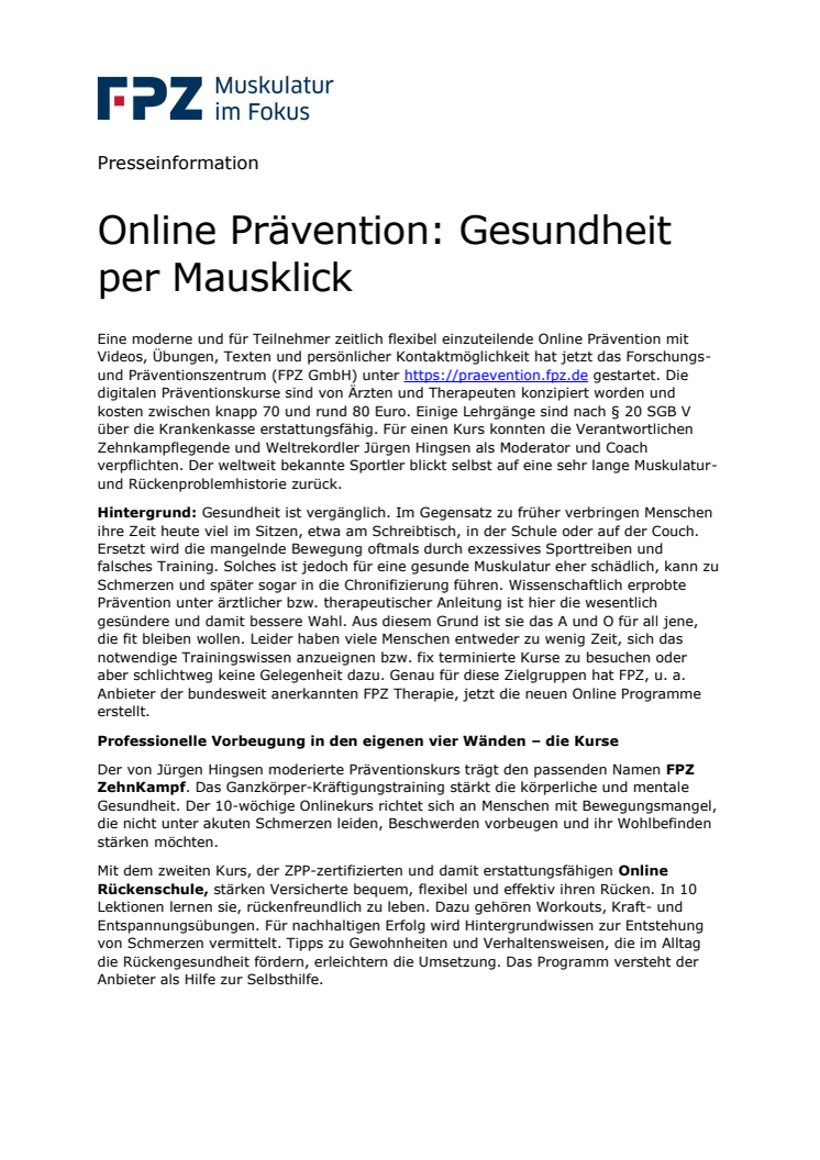 Online Prävention: Gesundheit per Mausklick