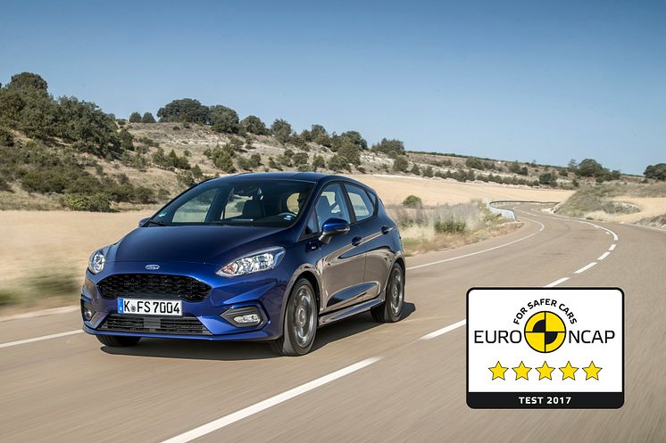 Nya Ford Fiesta får fem stjärnor av Euro NCAP