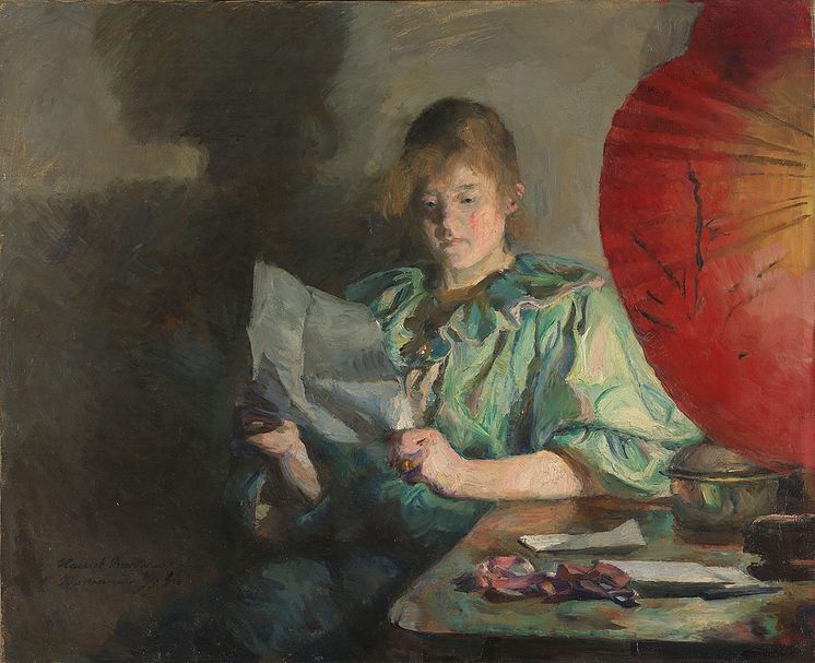 Harriet Backer, «Aften, interiør», 1896