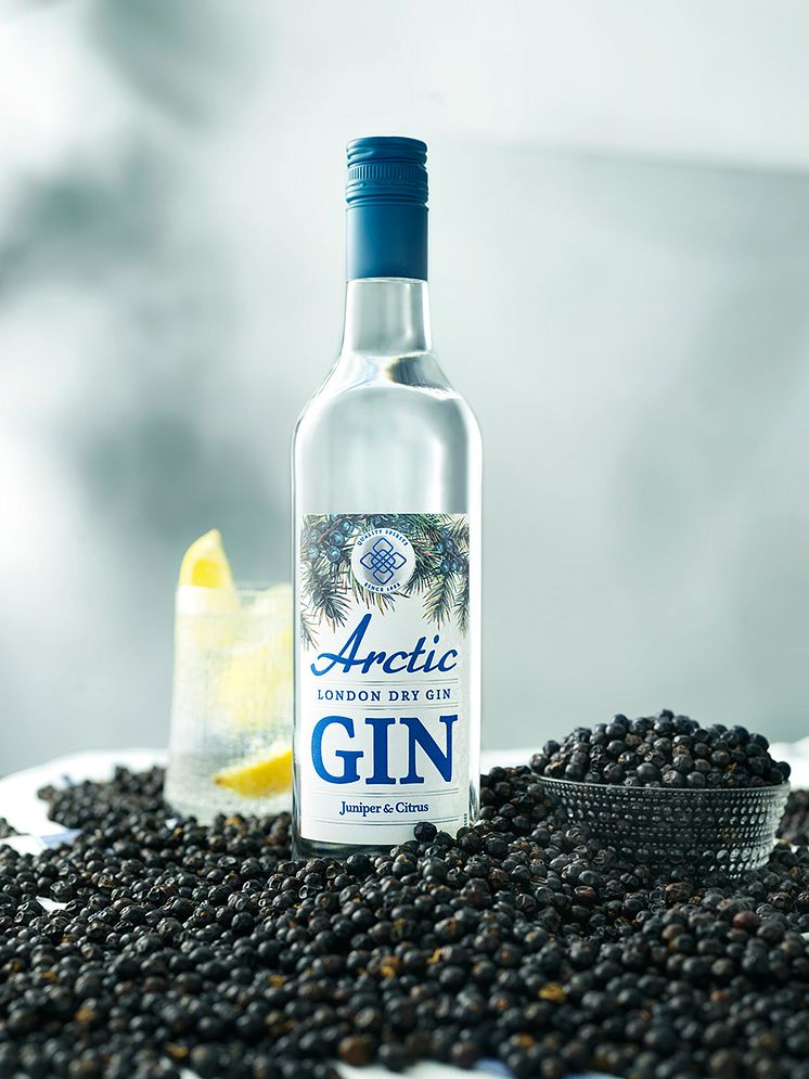 Arctic Juniper and Citrus London Dry Gin med GT staende