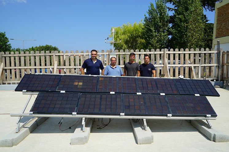 Hellenic Mediterranean University researchers at GRAPES solar farm