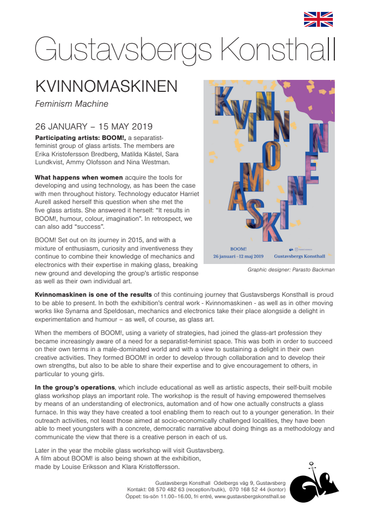 Kvinnomaskinen, information in English