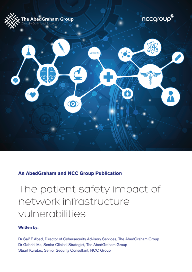NCC Group: The patient safety impact of network infrastructure vulnerabilities whitepaper