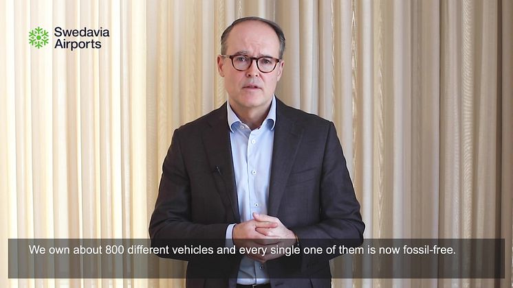 Jonas Abrahamsson, Swedavia’s CEO, comments on Swedavia reaching its zero carbon footprint goal
