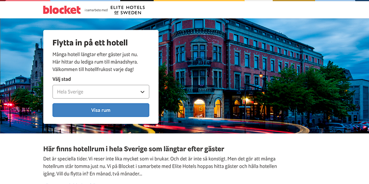 Elite-Hotels+Blocket-Bostad-annons