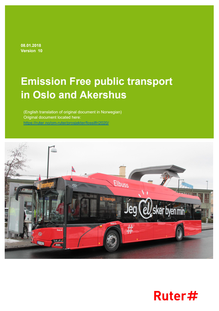 Report on Zero Emission Public Transport in Oslo and Akershus