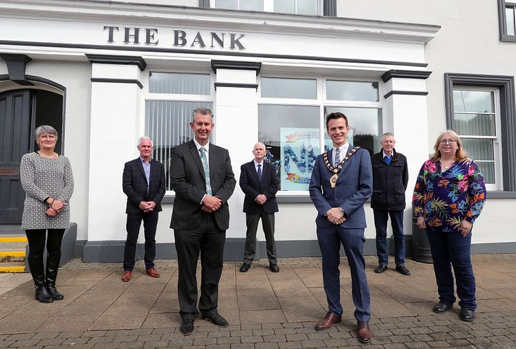 The Directors and staff of Portglenone Enterprise Group (PEG) welcomed  DEARA Minister Edwin Poots and Mayor of Mid and East Antrim, Councillor Peter Johnston to its community hub on Wednesday.