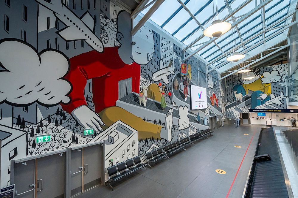 Millo for Nuart at the Stavanger airport