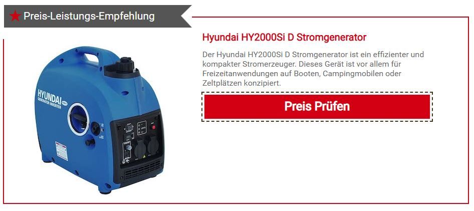 Hyundai-Stromgenerator HY2000Si D