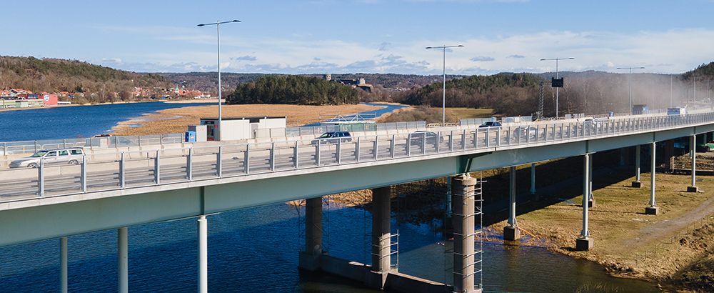 PLEXIGLAS® Soundstop på Nordreälvbron i Kungälv, levererat av gop