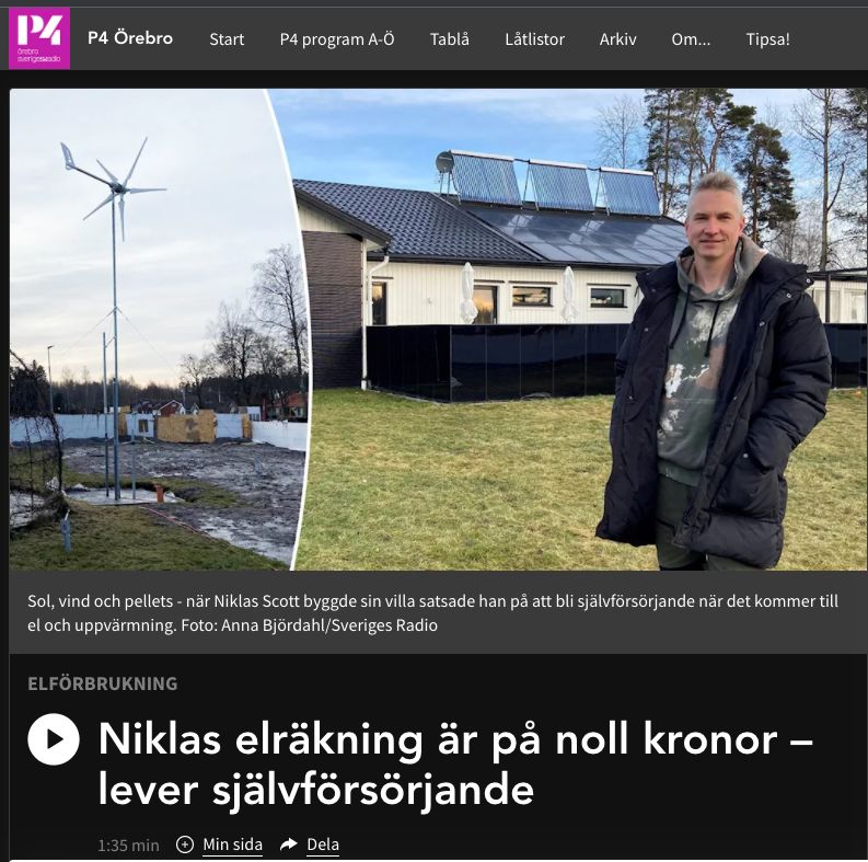 Niklas lever Off-grid i Örebro