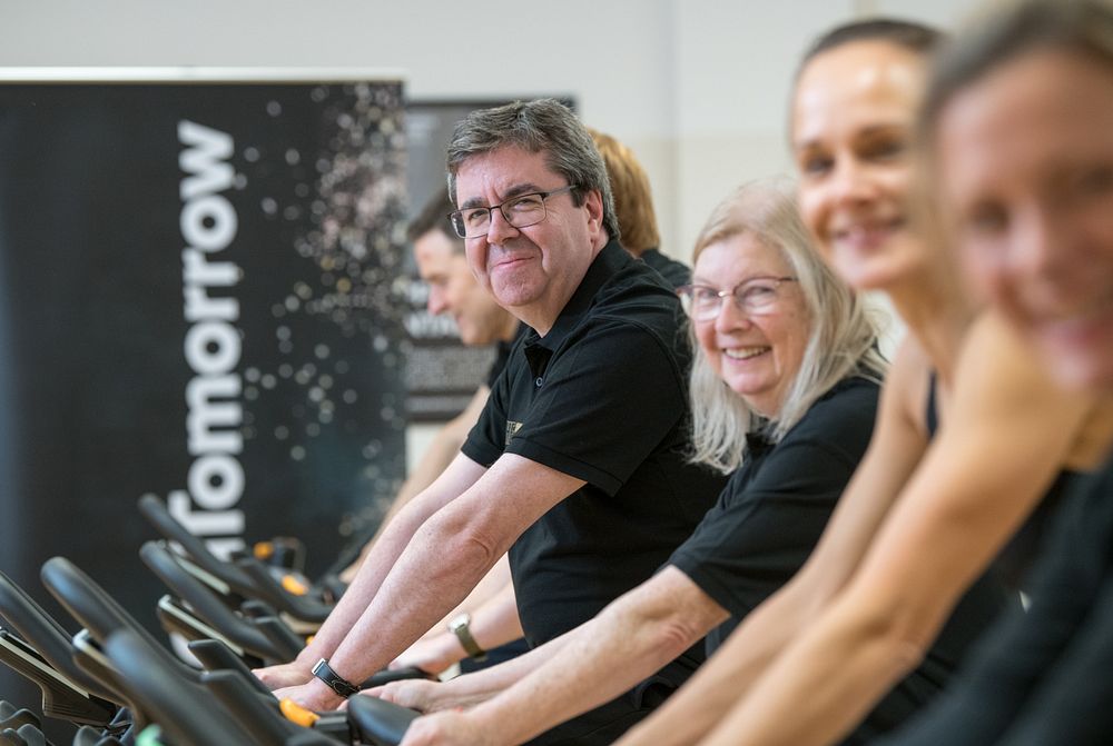 Vice-Chancellor Professor Andy Long takes part in a fundraising cycle challenge alongside Northumbria University colleagues