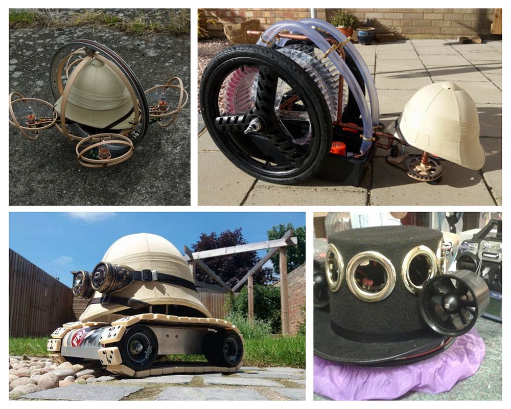 Cam's steampunk racing hats