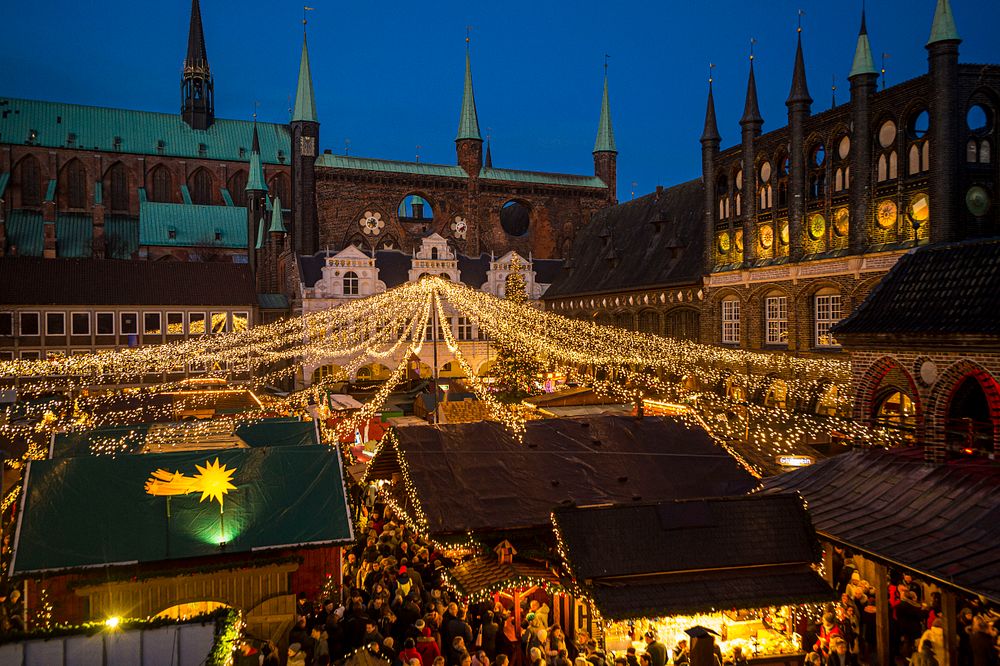 Et af Tysklands julemarkeder er julemarkedet i Lübeck © LTM/ Olaf Malzahn
