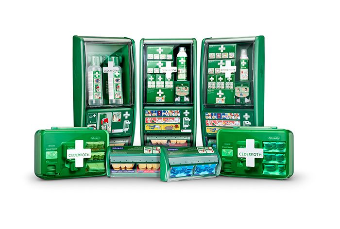 Cederroth First Aid group Stations and Dispensers